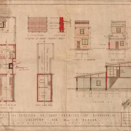 Elizabeth St (197) Redfern. Re-erection of shop premises.