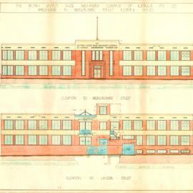 Plan - Abercrombie Street Redfern, warehouse for the British United Shoe Machinery Co Ltd. of Australia, 1934