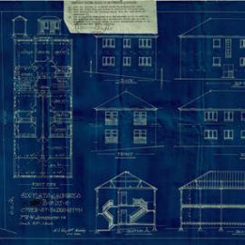 Plan - New building, Flats, Sections A and B of Lot 6 Cooper Street Paddington, 1938