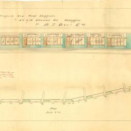 Plan - Alterations to existing building, Shopfronts, 2-16 Glenmore Street Paddington, 1927