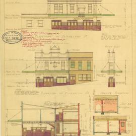 Plan - Additions to existing building, Four in Hand Hotel, Sutherland and Elizabeth Streets Paddington, 1927