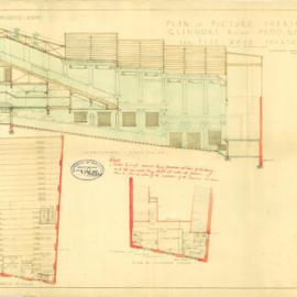 Plan - New building, Picture theatre, Glenmore Road Paddington, 1927
