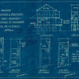 Plan - Additions to existing building, 84 Oxford Street Paddington, 1936