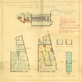 Plan - Alterations, Rose and Crown Hotel, Glenmore Road and Gipps Street Paddington, 1925