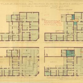 Plan - Alterations to existing building, United Services Hotel, Oxford Street Paddington, 1926