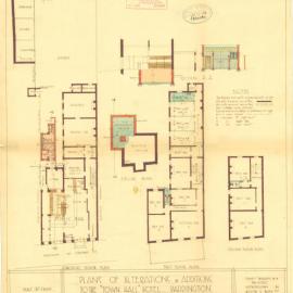 Plan - Additions to existing building, Town Hall Hotel, Oxford Street Paddington, 1926