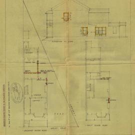 Plan - Alterations to existing building, Residence, 38 Heeley Street Paddington, 1948