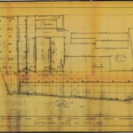Plan - Additions to existing building, Factory and office, George Street Waterloo, 1938