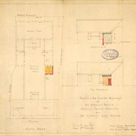 Plan - Additions to existing building, Additional room for Missionary, Botany Road Waterloo, 1936