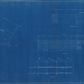 Dowling St waterloo. Australian Glass Manufacturers Pty Ltd. Two storey factory building. Cap shop extension.