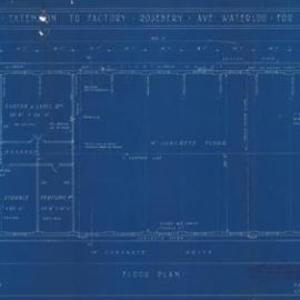 Plan - New building, Factory, Rosebery Avenue Waterloo, 1931