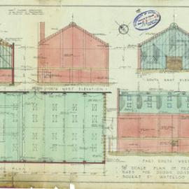 Plan - New building, Shed, 73-87 Bourke Street Waterloo, 1942