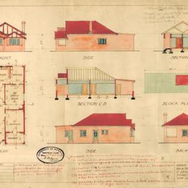 Plan - New building, Cottage, Rosebery Avenue Rosebery, 1934