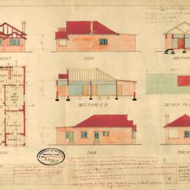 Plan - Brick cottage, Rosebery Avenue Rosebery, 1934