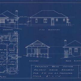 Plan - New building, Cottage, Dalmeny Avenue Rosebery, 1934