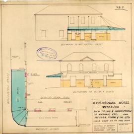 Plan - Alterations to existing building, Awning and tiles, Botany Road Waterloo, 1934