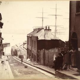 Print - Terraces in Clyde Street Miller's Point, 1901