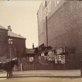 Print - Streetscape with A Shadler Limited, Argyle Street Millers Point, 1901