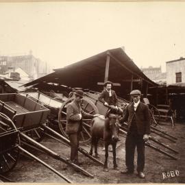 Print - Rear of Square and Compass Hotel in George Street Haymarket, 1901