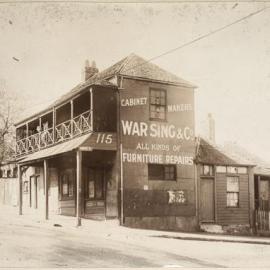 Print - War Sing and Company business premises in Campbell Street Surry Hills, circa 1902