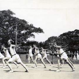 Boys' athletic troupe, Moore Park Recreation Centre, Anzac Parade Moore Park, 1933
