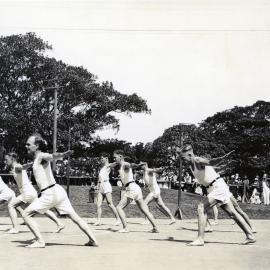 Athletic troupe, Moore Park Recreation Centre, Anzac Parade Moore Park, 1933
