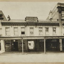 Print - Commercial premises to be demolished in Pitt Street Sydney, circa 1909