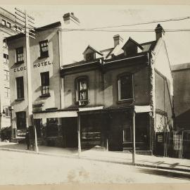 Print - Clock Hotel in Market Street Sydney, circa 1909