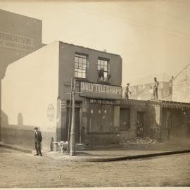 Print - Corner store in Wellington Street Chippendale, circa 1909
