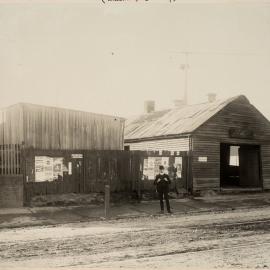 Print - Wooden sheds in George Street Camperdown, circa 1909