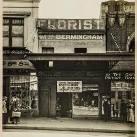 Print - Florist in Oxford Street Darlinghurst, 1918