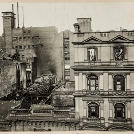 Print - Crown Studios fire in George Street, Sydney, 1918