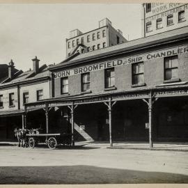 Print - John Broomfield in Sussex Street Sydney, 1920