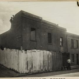 Print - Building being demolished in Mount Street Pyrmont, 1920