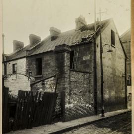 Print - Corner terrace in Edward Street Pyrmont, 1920