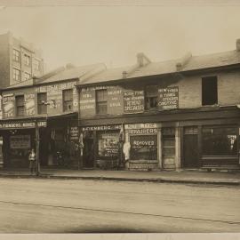 Print - Streetscape with businesses on Bathurst Street Sydney, 1924