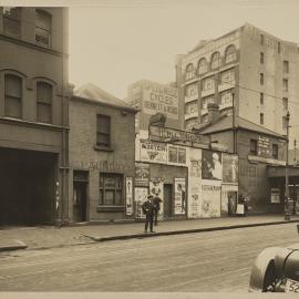 Print - Streetscape with businesses in Castlereagh Street Sydney, 1924