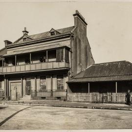 Print - Streetscape with houses for demolition, Princes Street Millers Point, 1926