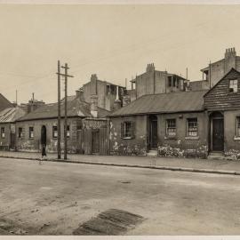 Print - Houses targeted for demolition, Princes Street Millers Point, 1926