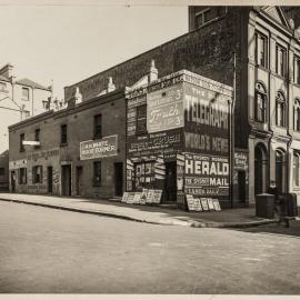 Print - Commercial shops, corner of Margaret and Clarence Streets Sydney, 1926