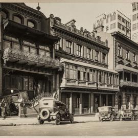 Print - Streetscape with terraces and boarding houses, Margaret Street Sydney, 1926