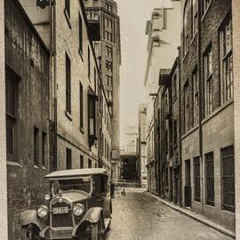 Print - Buildings along Wynyard Lane Sydney, 1926
