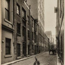 Print - Surface repairs in Wynyard Lane Sydney, 1926