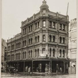 Print - Coronation Hotel at the corner of George Street and Park Street Sydney, 1927