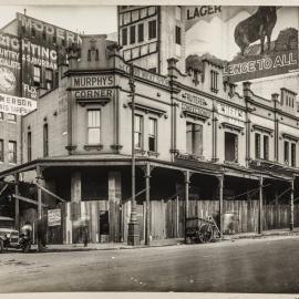 Print - Murphy's Corner at Elizabeth Street and Kippax Street Surry Hills, 1928