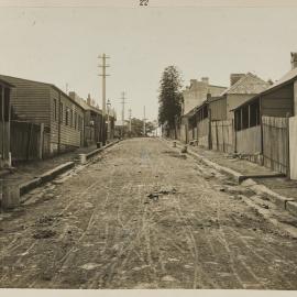 Print - View looking east along Burton Street Camperdown, 1909