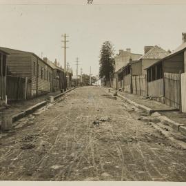Print - Buildings and houses on Burton Street Camperdown, 1909