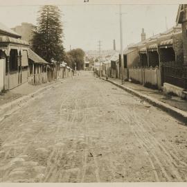 Print - View looking west along Burton Street Camperdown, 1909