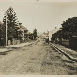 Print - Looking west along Pyrmont Bridge Road Camperdown, 1909