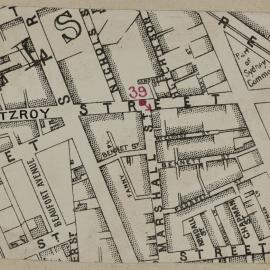 Print - Map of Fitzroy and Marshall Streets Surry Hills, circa 1909